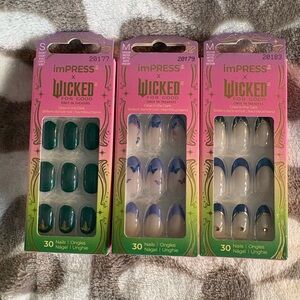 imPRESS x Wicked Nail Set Collection - Green, Purple, Blue